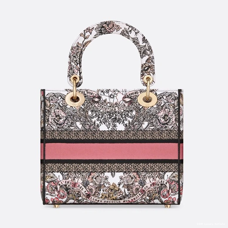 Cheap Canvas The Around D-lite White Medium Pink Lady Bag Motif World Butterfly 0715 Luxury